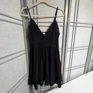 Charlotte Russe Whimsigoth Dress With Crochet V Neck Top - Size XL